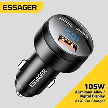 מטען לרכב Essager 105W - טעינה מהירה לאייפון וXiaomi