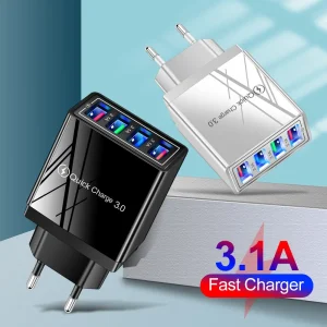 מטען קיר USB 4 פורטים - טעינה מהירה Poco