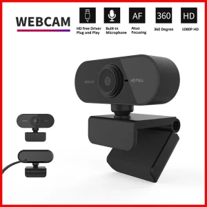 מיני מצלמת רשת 1080P HD למחשב - עם מיקרופון USB