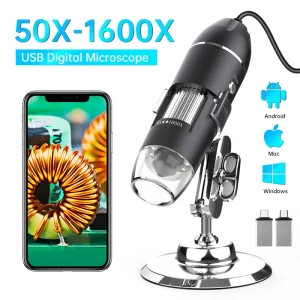 מיקרוסקופ הלחמה USB 1080P HD Hayve 1600X - תואם