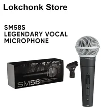 מיקרופון דינמי SM58 מקצועי - לשירה והקלטות