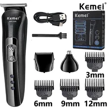 מכונת תספורת נטענת Kemei KM-1506 - גוזם שיער USB