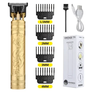 מכונת תספורת רטרו T9 מקצועית - ערכת גברים