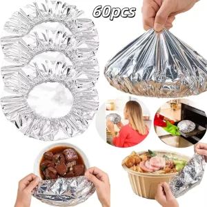 מכסה רדיד אלומיניום רב פעמי - 10-60 יחידות