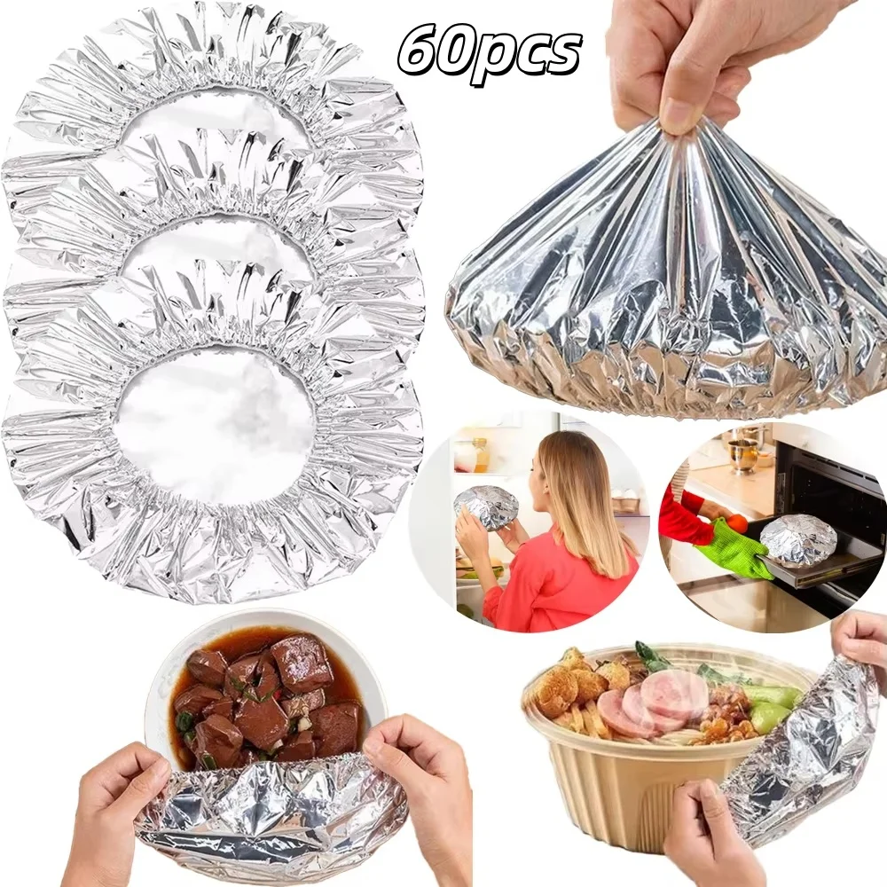 מכסה רדיד אלומיניום רב פעמי - 10-60 יחידות