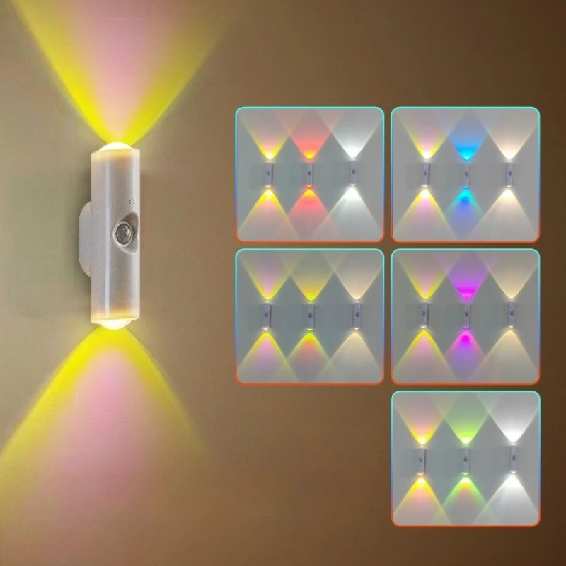 מנורת לילה RGB נטענת-חיישן תנועה מגנטי לחדר