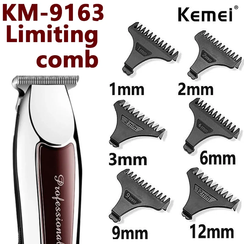 מסרק הגבלה למכונת תספורת Kemei KM-9163 - 6 יחידות