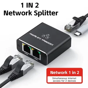 מפצל רשת RJ45 - מתאם 1 ל-2 גיגהביט - גאדג'ט אינטרנט