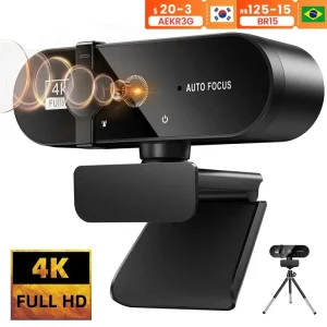 מצלמת רשת 4K למחשב - 1080P,2K HD עם מיקרופון