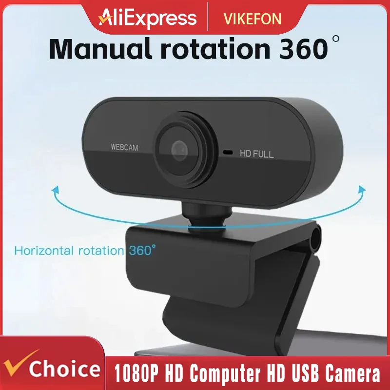 מצלמת רשת USB 1080P HD עם מיקרופון - לעבודה