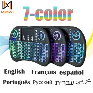 מקלדת אלחוטית i8 עם משטח מגע - תאורה אחורית