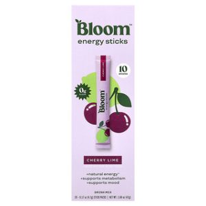 מקלות אנרגיה Bloom - טעם דובדבן ליים - 10 יחידות
