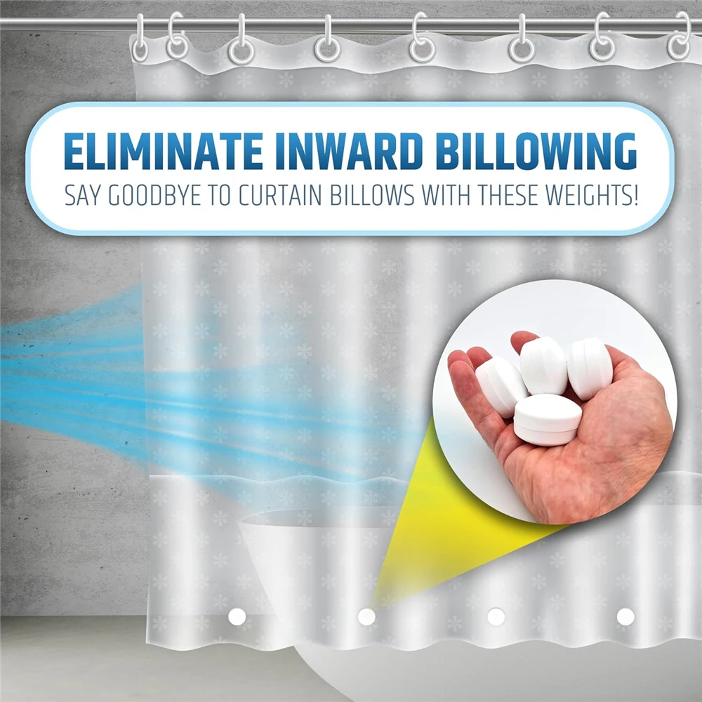 משקולות וילון אמבטיה מגנטיות 360° - סיליקון