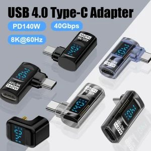 מתאם USB C בזווית 90 מעלות - העברת נתונים מהירה