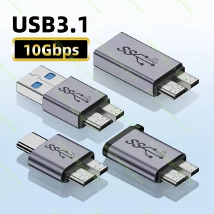 מתאם USB-C ל-Micro B 3.0 , 10Gbps , למחשב נייד