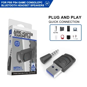 מתאם אוזניות גיימינג אלחוטי PS5,PS4,PC - בלוטות' 5.0