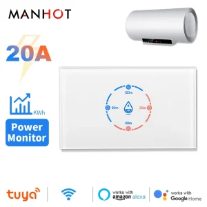 מתג דוד חכם WiFi Tuya עם ניטור צריכת חשמל