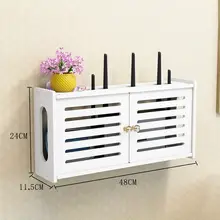 מתלה ראוטר אלחוטי קיר- חדר מגורים WiFi - אחסון מסודר