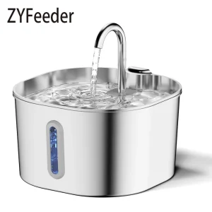 מתקן מים אוטומטי לחתול - ZYFeeder 2.2L נירוסטה