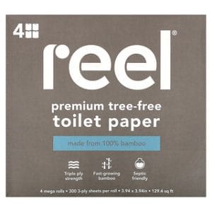 נייר טואלט Reel- Premium ללא עצים - 4 גלילים ענקיים