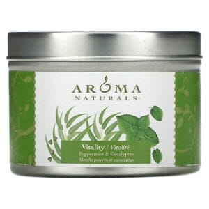 נר נסיעות מנטה-אקליפטוס , Aroma Naturals - 79 גרם