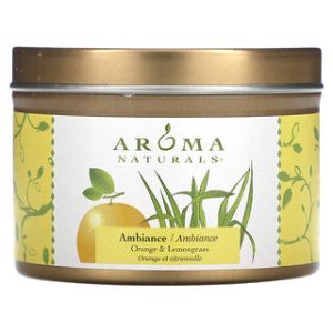 נר סויה ריחני - Aroma Naturals תפוז ולמון גראס
