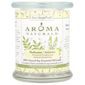 נר סויה ריחני פצ'ולי ולבונה - Aroma Naturals 8.8oz