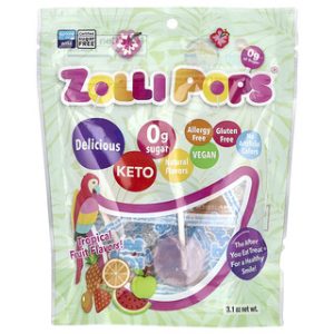 סוכריות Zollipops - בטעם טרופי - 3.1oz - סוכריות שיניים