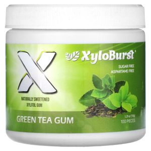 סוכריות לעיסה Xylitol בטעם תה ירוק - 100 יחידות