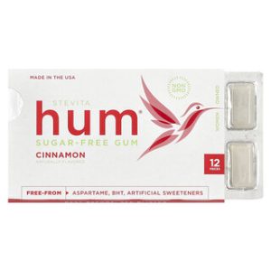 סטיביה נטורלס- מסטיק Hum ללא סוכר- קינמון 12 יח׳