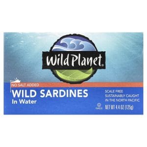 סרדינים בטעם טבעי במים - Wild Planet 4.4oz