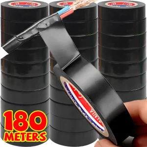 סרטי בידוד PVC שחורים לעבודות חשמל- 180,6 מטר