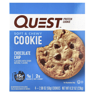עוגיות חלבון Quest Chocolate Chip - 4 יחידות