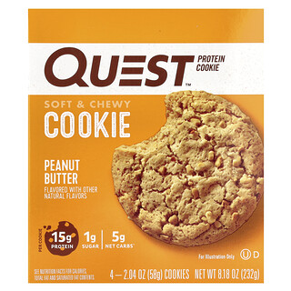 עוגיות חלבון Quest Peanut Butter - 4 יחידות