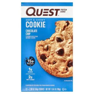עוגיות חלבון Quest - צ'יפס שוקולד - 12 יחידות