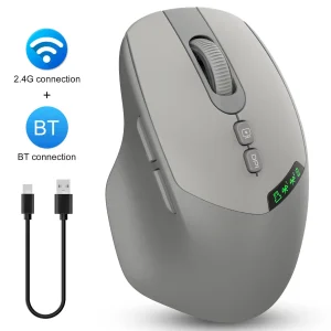 עכבר אלחוטי שקט 2 מצבים - Bluetooth & 2.4G - 2025