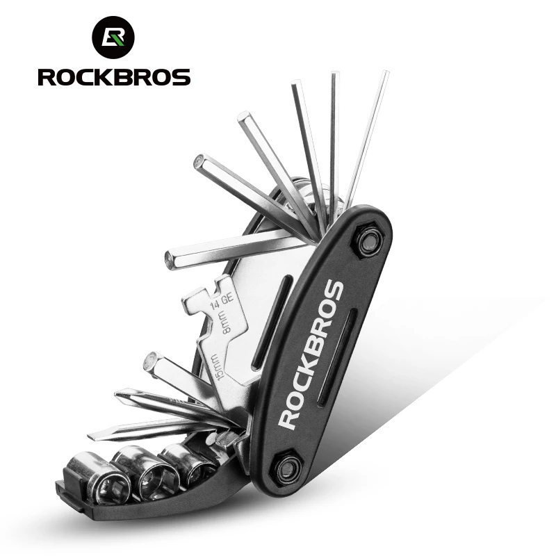 ערכת כלי עבודה לאופניים ROCKBROS 16 ב-1 - שחור