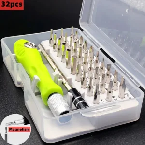 ערכת מברג ידני 32 ב-1 - לתיקון טלפון, מחשב