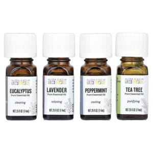 ערכת שמני אתריים טהורים Aura Cacia- 4 בקבוקים