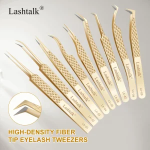 פינצטה מקצועית להרמת ריסים - Lashtalk זהב