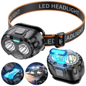 פנס ראש LED חזק - עמיד למים, לטיולים וקמפינג