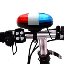 פעמון אופניים חשמלי עם צפירה ואור LED - בטיחותי