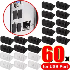 פקק אבק ל-USB-A, כיסוי סיליקון למחשב נייד