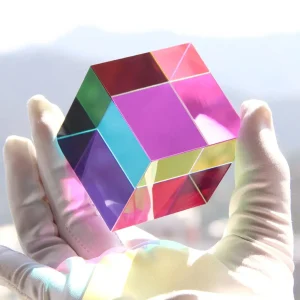 פריזמה קובייתית לצילום - קוביית קריסטל 3D 20מ,מ