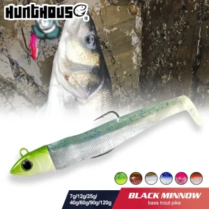 פתיון רך Black Minnow Hunthouse - גדלים לבס, פייק
