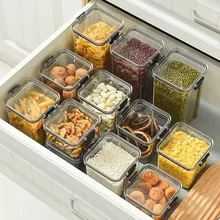 צנצנת אחסון דגנים אטומה- ארגונית מטבח גדולה