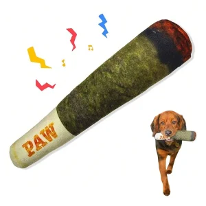 צעצועי כלבים מצחיקים - סיגר קטיפתי מצפצף ללעיסה