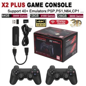 קונסולת משחקים רטרו X2 Plus 4K - 64GB עם 58K משחקים