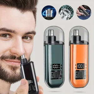 קוצץ שיער לאף ולאוזן לגבר - נטען USB-C נייד