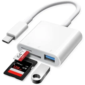 קורא כרטיסים USB-C 3 ב-1, TF, CF, SD - MacBook, Huawei